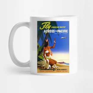 Vintage Travel Poster Fly Canadian Pacific Canada Pacific Mug